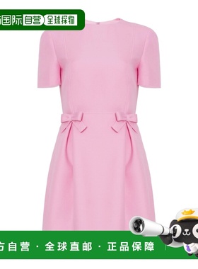 1h可退 香港直邮valentino 华伦天奴 女士 蝴蝶结圆领连衣裙 4B3V