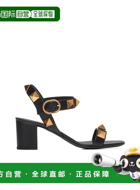 香港直邮Valentino 华伦天奴 女士 黑色皮质凉鞋 ZW2S0CR2ZWM
