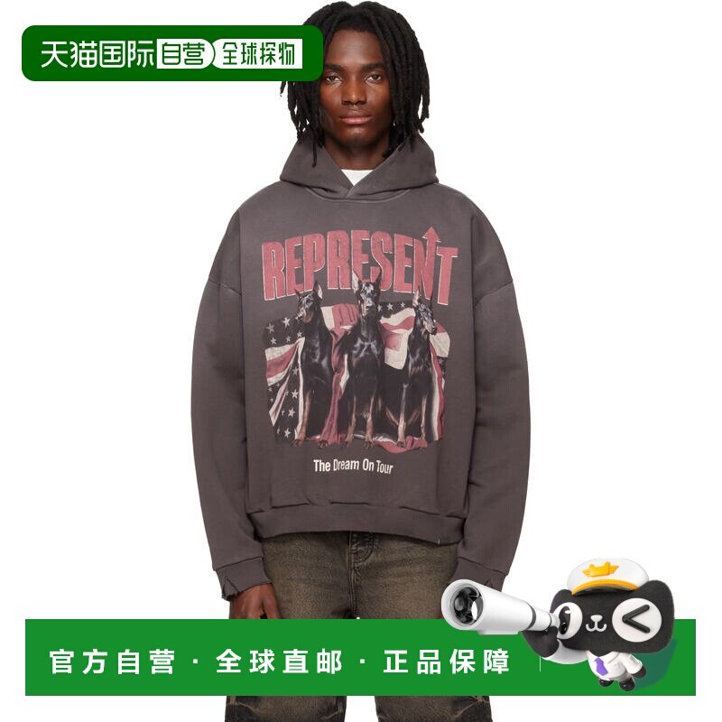 香港直邮Represent 男士 棕色 Dream On Tour 连帽衫卫衣