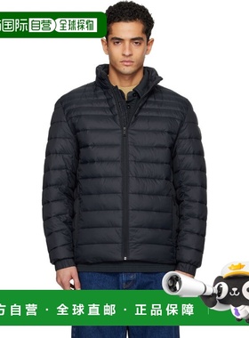 1h可退 香港直邮BOSS 波士 男士 黑色 Water-Repellent Mixed Qui