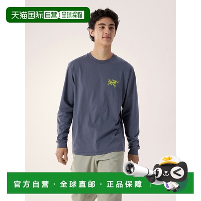 欧洲直邮Arc'teryx 始祖鸟 KRAGG SL棉质鸟标拼贴长袖圆领衫 男装