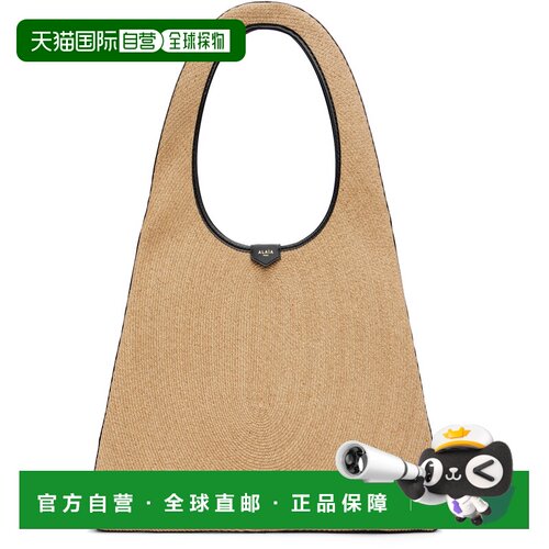 香港直邮alaia 女士 ALAÏA 驼色 One Piece Paper Straw 托特包