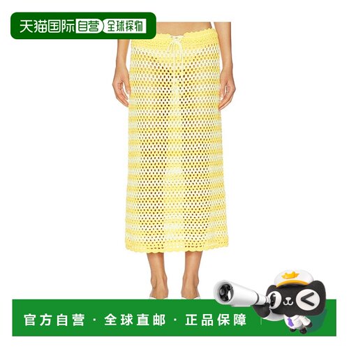1h可退香港直邮Simkhai 女士 Welles 钩花中长半身裙短裙 3263025