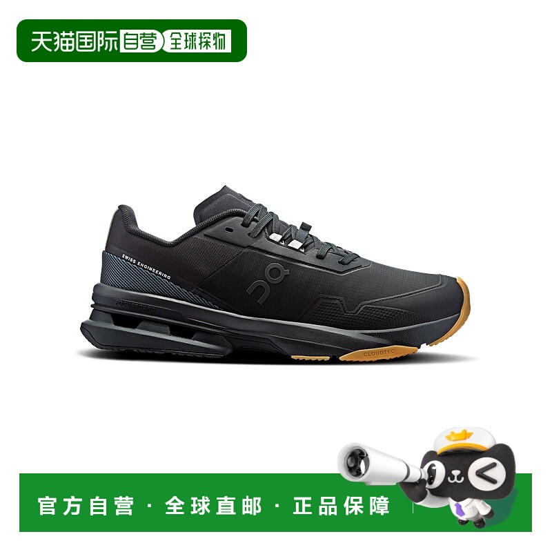 自营欧洲直邮ON昂跑 男士黑色聚酯纤维缓震运动鞋