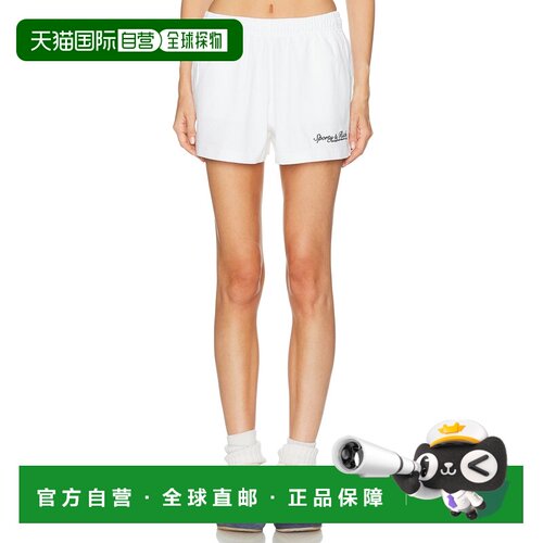 香港直邮SPORTY & RICH 女士 Syracuse 刺绣迪斯科短裤 SH0377532