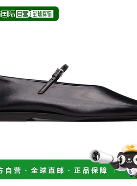 香港直邮Jil Sander 吉尔 桑达 女士 黑色 Buckle Strap 芭蕾鞋 J