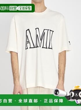 1h可退 香港直邮Ami Paris 男士 棉质T恤 UTS380726136 beige米色