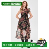 香港直邮SEA 海洋 女士 1h可退 Cornelia 印花中长真丝连衣裙