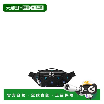 自营1h可退 欧洲直邮LV/路易威登 ceinture Rush男士黑色牛仔布腰
