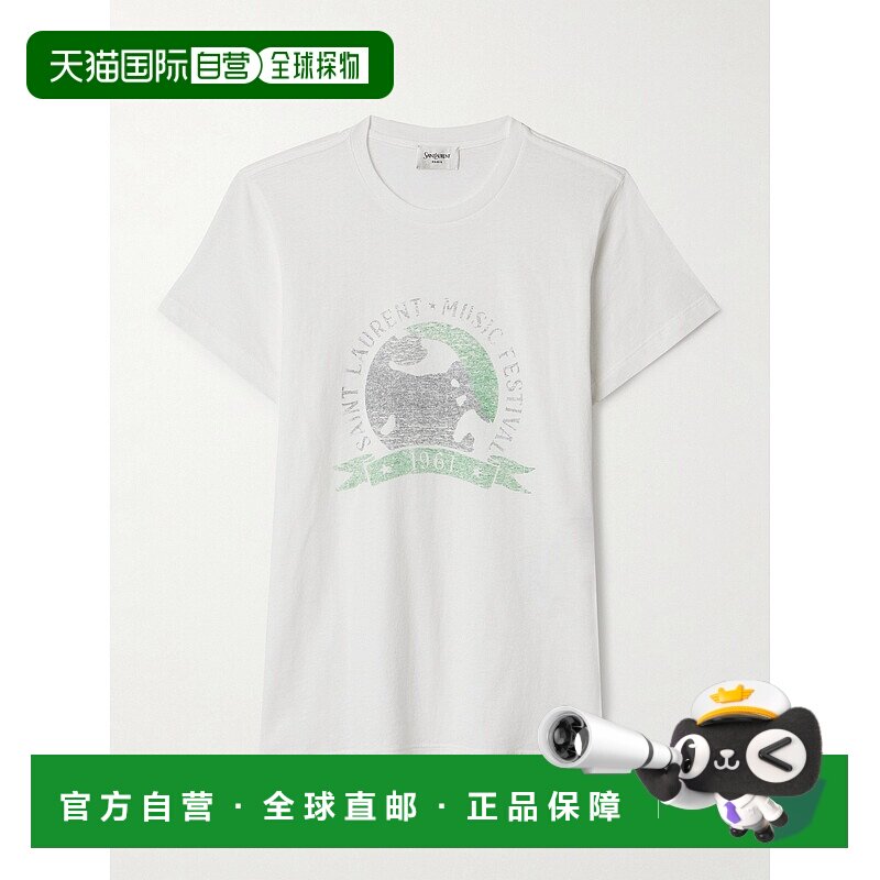 1h可退 香港直邮Saint Laurent 圣罗兰 女士 短袖T恤 817047Y37YJ