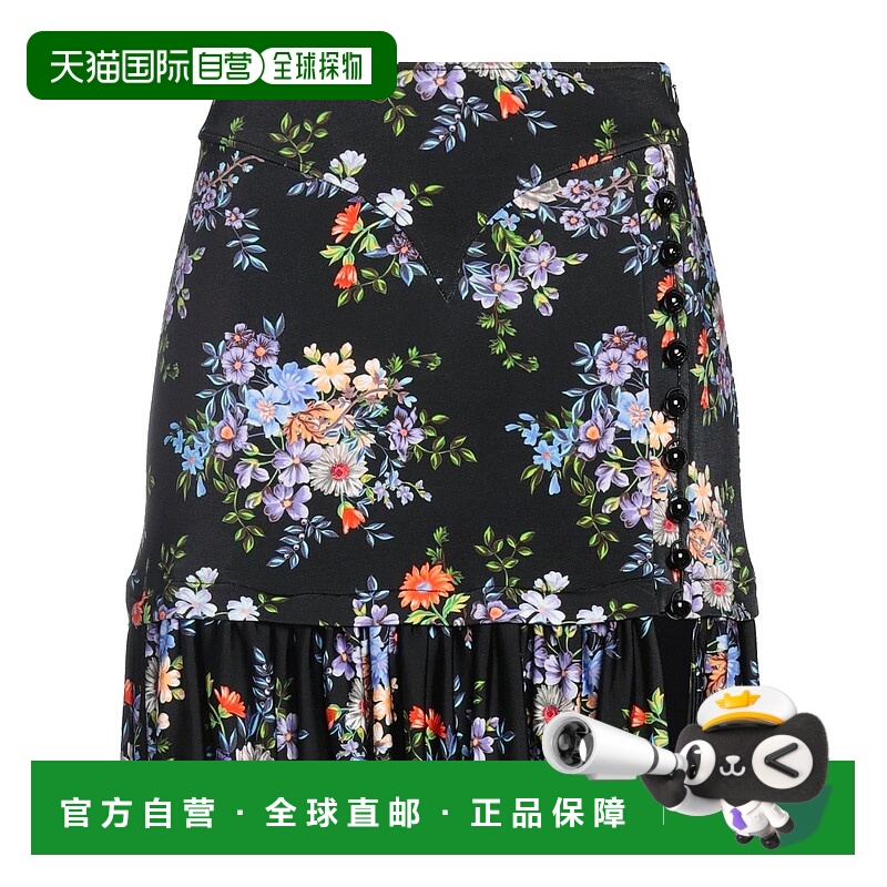 1h可退 香港直邮Rabanne 女士 迷你半身裙 black黑色 舒适时尚