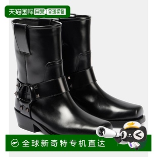 004193 香港直邮Valentino 华伦天奴 女士 铆钉皮质骑士靴子