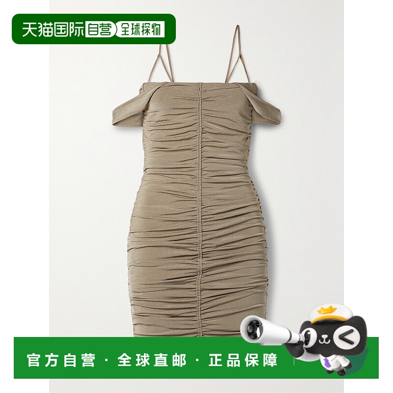 1h可退 香港直邮Givenchy 纪梵希 女士 驼色抽褶连衣裙 BW21H730X