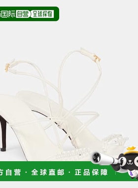 香港直邮KHAITE 女士 Loop 75 精饰皮质凉鞋 white白色 舒适时尚