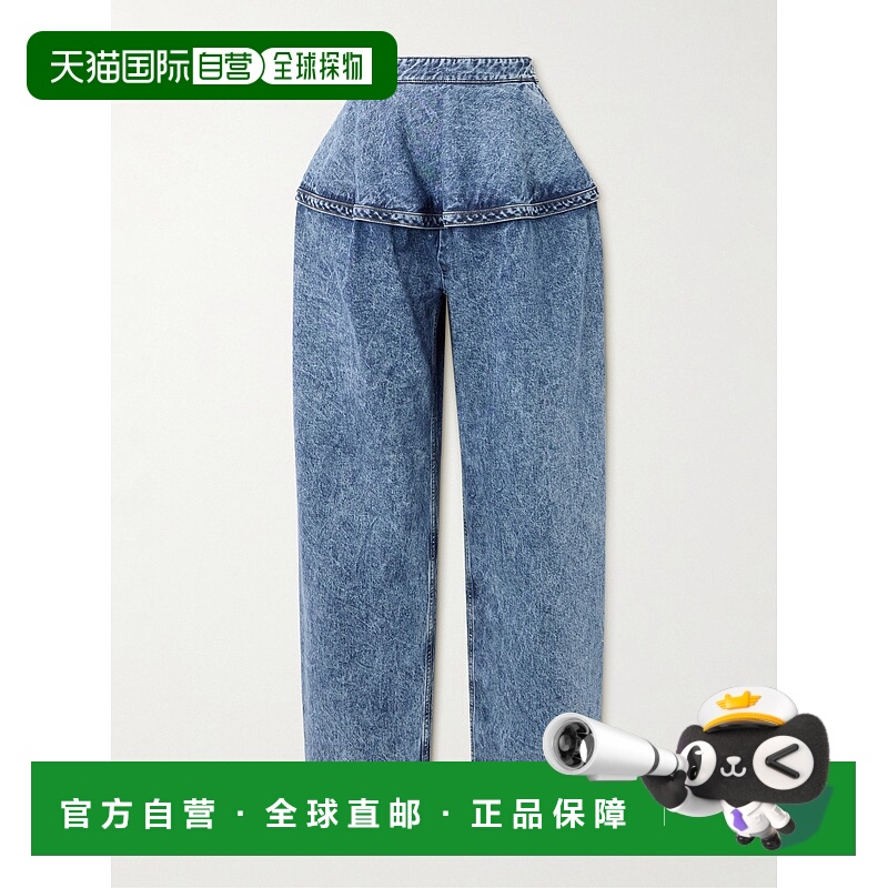 1小时内可退 香港直邮Alaia 女士 牛仔长裤 AA9P1162T535A blue蓝