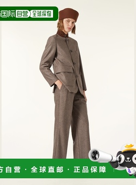 自营欧洲直邮Loro Piana 女士灰色初剪羊毛休闲裤