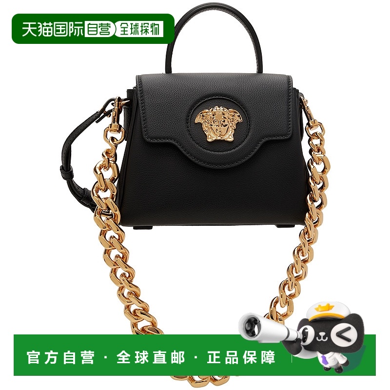 香港直邮Versace 范思哲 女士 黑色小号 La Medusa 手提包 DBFI04