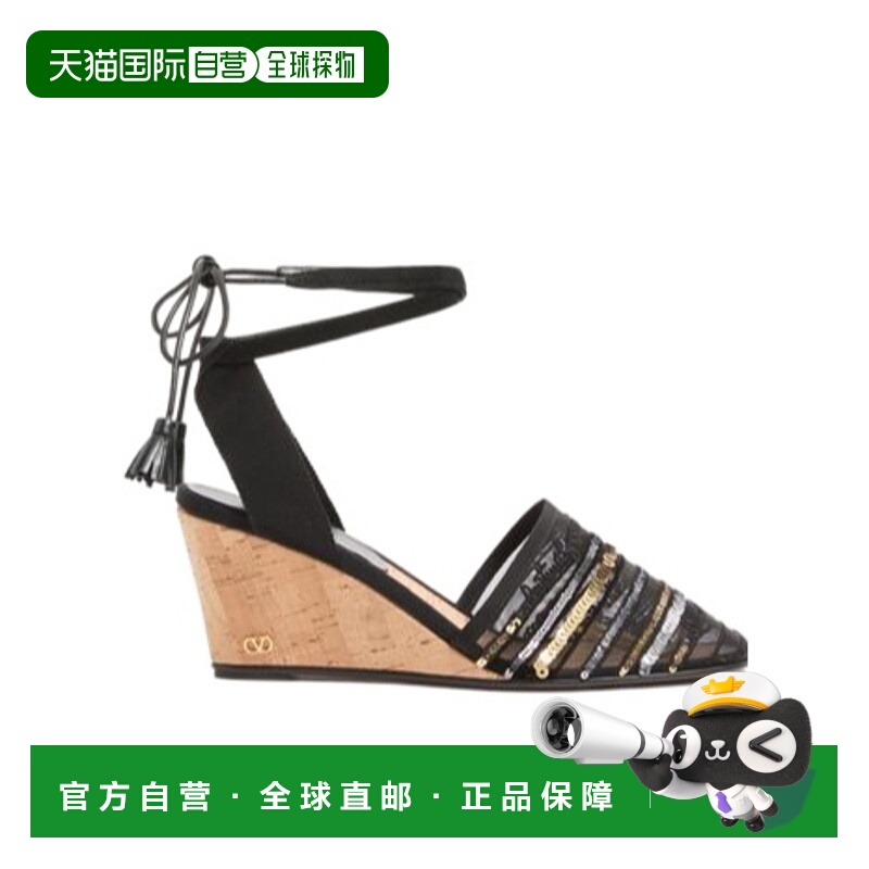 香港直邮Valentino 圆头坡跟凉鞋 WS0MK1DYS