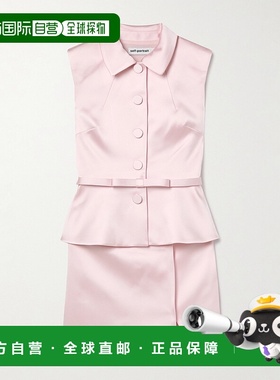 1h可退 香港直邮Self-Portrait 女士 mikado 束带裹式迷你连衣裙