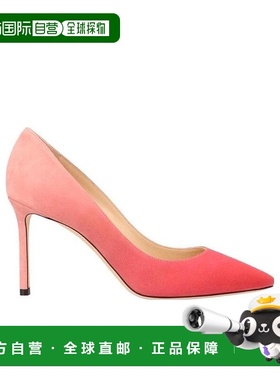 香港直发JIMMY CHOO周仰杰女士红色渐变尖头皮质高跟鞋ROMY85DGD
