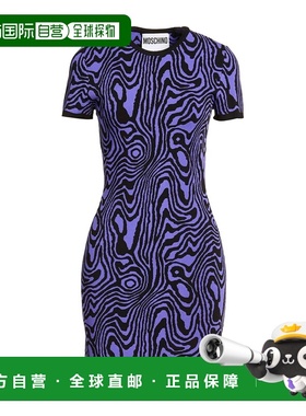 1h可退 香港直邮Moschino 莫斯奇诺 女士 紧身连衣裙 purple紫色