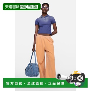 自营欧洲直邮Acne Studios 女士南瓜橙色棉质水洗运动裤