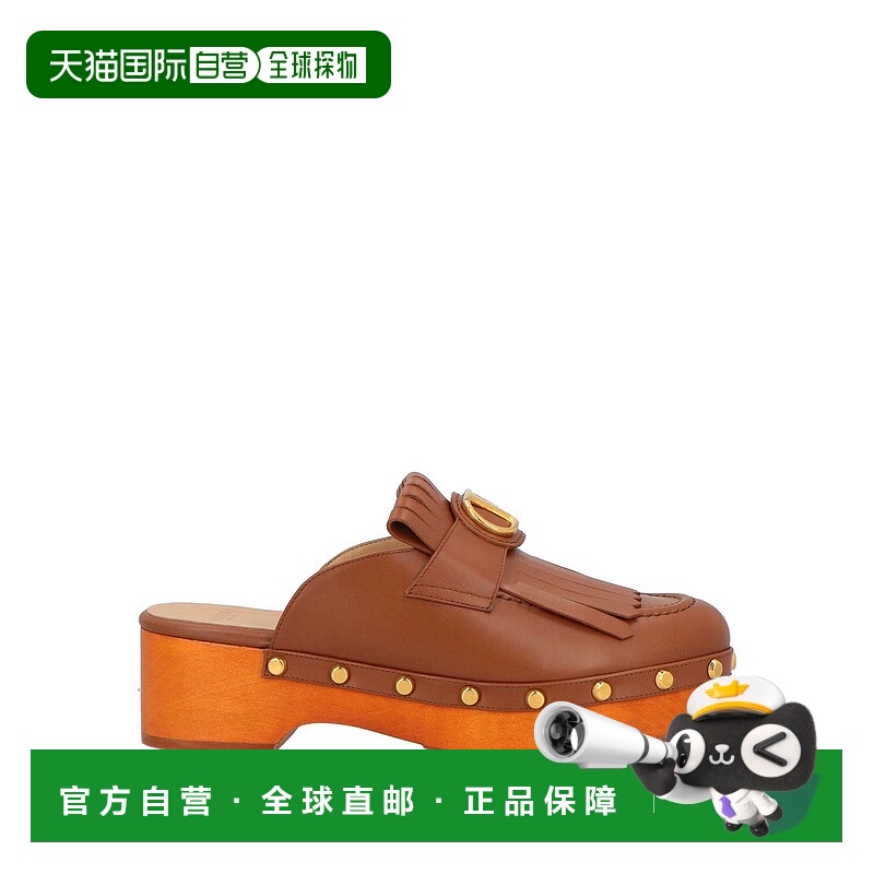 香港直邮valentino 华伦天奴 女士 Mules 木屐 brown棕色 舒适时