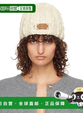 1h可退 香港直邮Chloe 蔻依 女士 灰白色毛线帽 CHC24WD007MAN