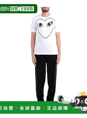 香港直邮Comme Des Garcons Play logo心形印花T恤 P1T102-WHITE-