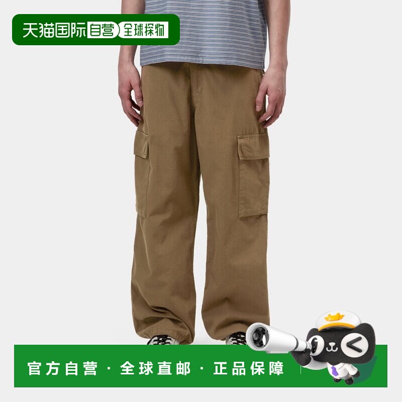 自营欧洲直邮Carhartt WIP Kade男士卡其棕棉质防撕裂直筒工装裤图片