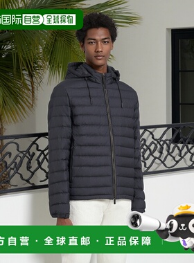 香港直邮Zegna 海军蓝色 Leggerissimo 连帽羽绒服 E7T257209B