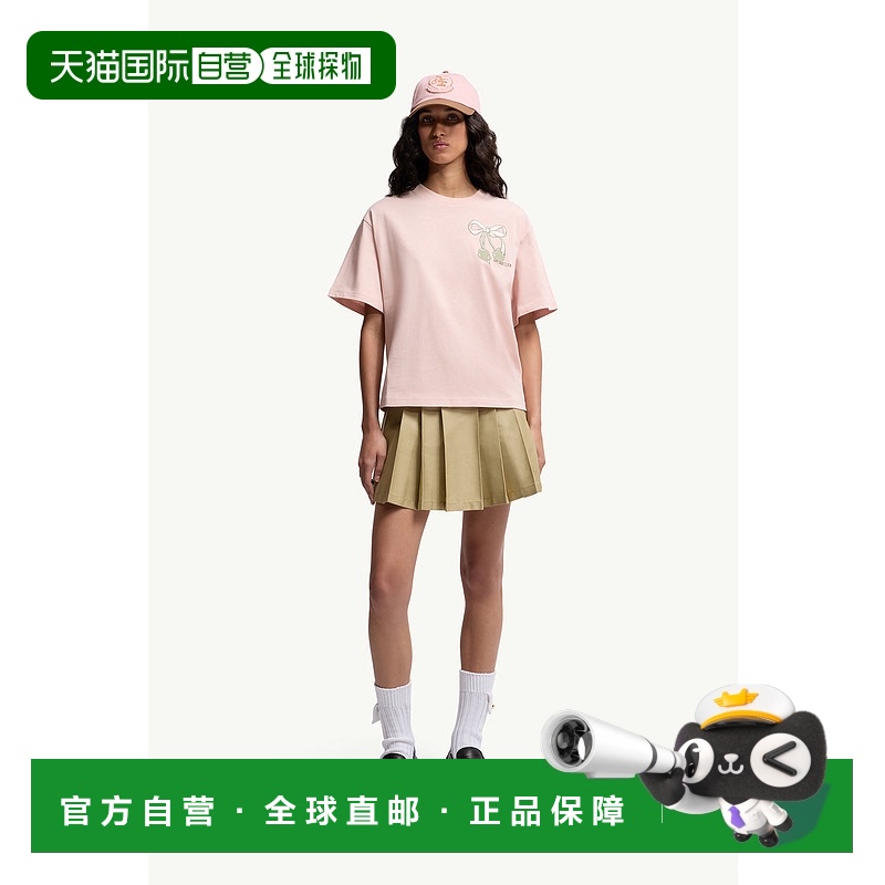 欧洲直邮MONCLER (2025新品) T-shirt en coton à logo cerise b
