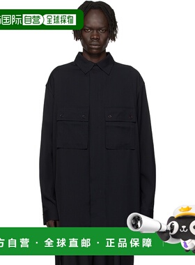 1h可退 香港直邮Y-3 男士 黑色 Rayon Twill 衬衫 JX7288