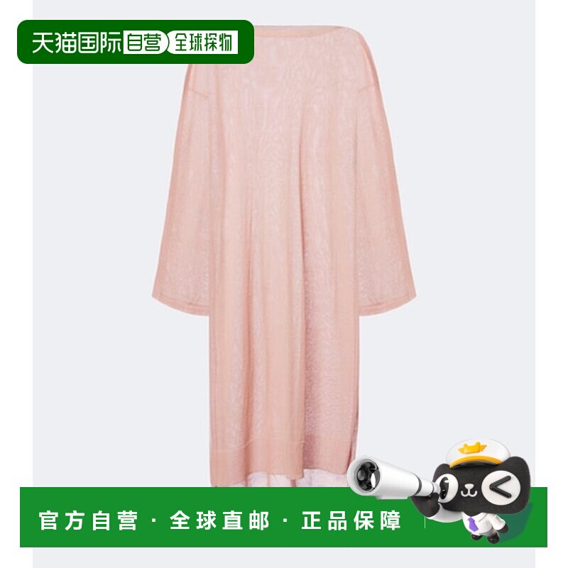 1h可退 香港直邮alaia 女士 针织亚麻真丝土耳其式长衫 pink粉色