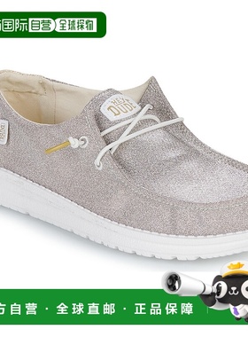 欧洲直邮HEY DUDE  女鞋 春夏 一脚蹬板鞋 Wendy Metallic Sparkl