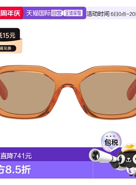 1h可退 香港直邮versace 范思哲 女士 橙色 Medusa Biggie 太阳镜