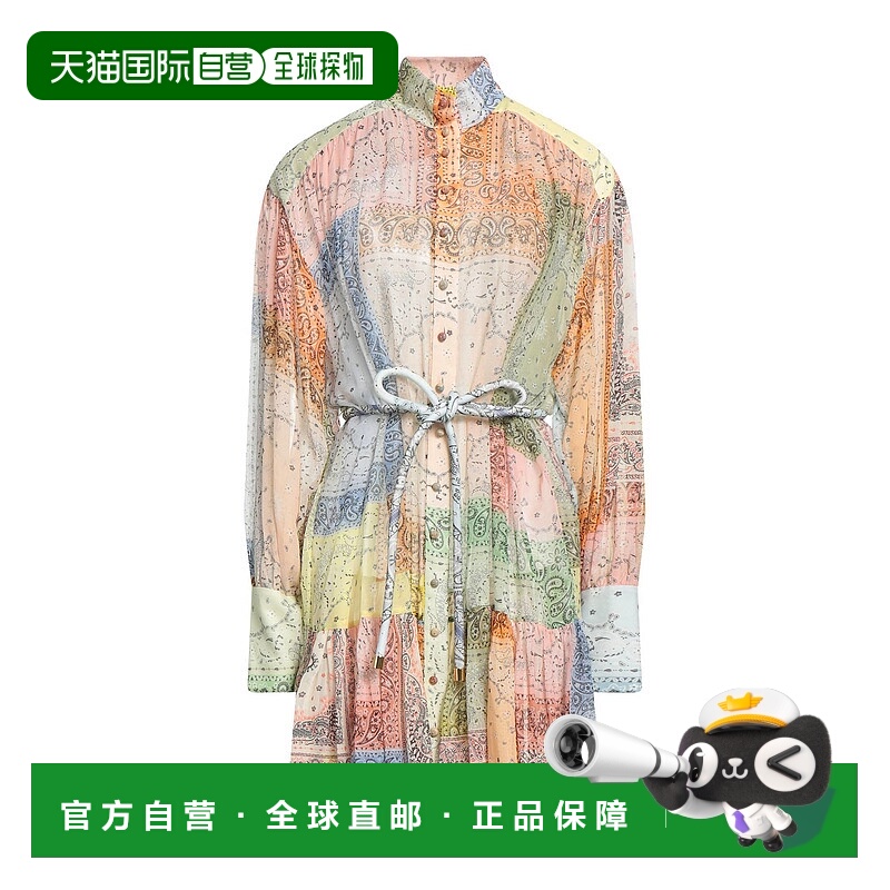 香港直邮ZIMMERMANN 女士 衬衫式连衣裙 beige米色 舒适时尚