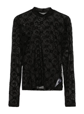 香港直邮Marine Serre 圆领长袖T恤 WTO388ACJER0005