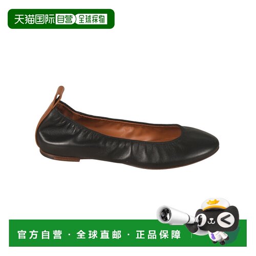 1h可退 香港直邮Lanvin 朗雯 女士 黑色平底鞋 FWBAMB02NAPAP2410