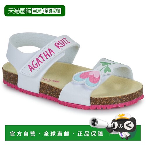 欧洲直邮Agatha Ruiz de la Prada  女孩鞋子 凉鞋 春夏 白色 BIO