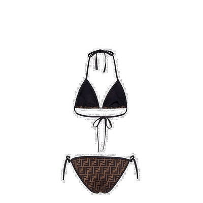 1h可退 香港直邮Fendi 大面积logo比基尼套装 FXB974ADHB性感