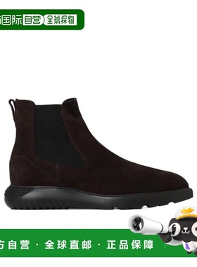 香港直邮Hogan 徽标短筒靴 男靴麂皮皮鞋切尔西靴HXM6000EL70HG0