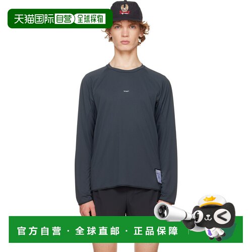 1h可退 香港直邮Satisfy 男士 黑色 AuraLite UV Long Running T