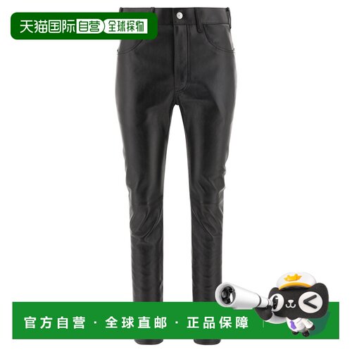 香港直邮CELINE 男士皮裤 2G300280D38NO SS2025 黑支付后1h可退
