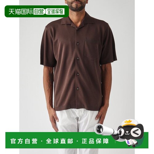 1h可退 香港直邮Herno 男士 胸袋短袖纽扣衬衫 CM000017U52059
