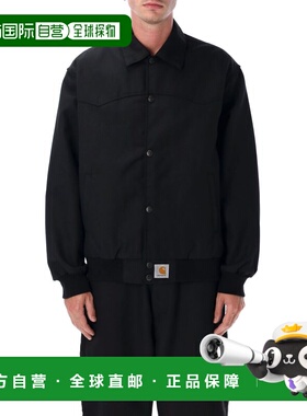 1h可退 香港直邮CARHARTT WIP 男士 Ray 黑色帆布羊毛混纺夹克 I0