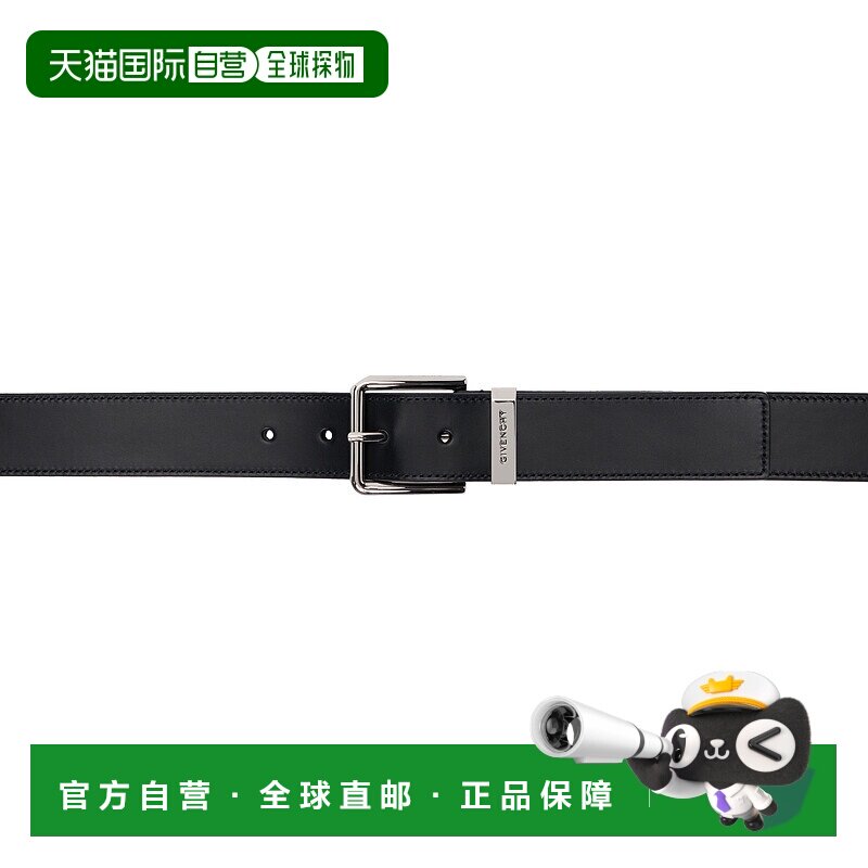 香港直邮Givenchy 纪梵希 男士 黑色 Leather Gentleman 腰带 BK4