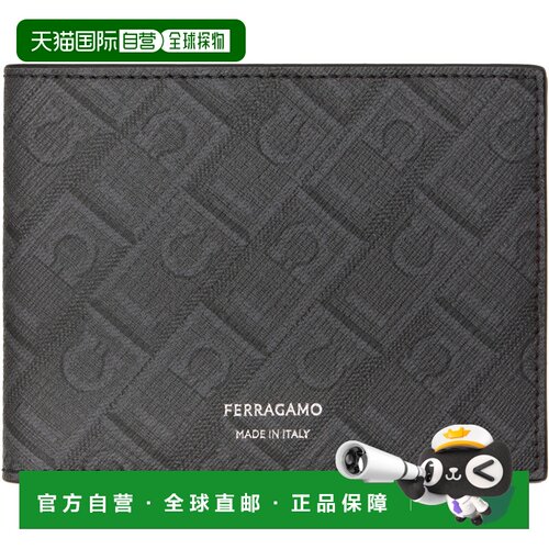 香港直邮Salvatore Ferragamo 菲拉格慕 男士 黑色 Monogram 钱包