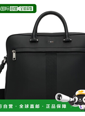 1h可退 香港直邮BOSS 波士 男士 黑色 Structured Signature Trim