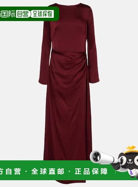 1h可退 香港直邮Simkhai 女士 Qiana 垂褶睡裙 001397 red红色 舒